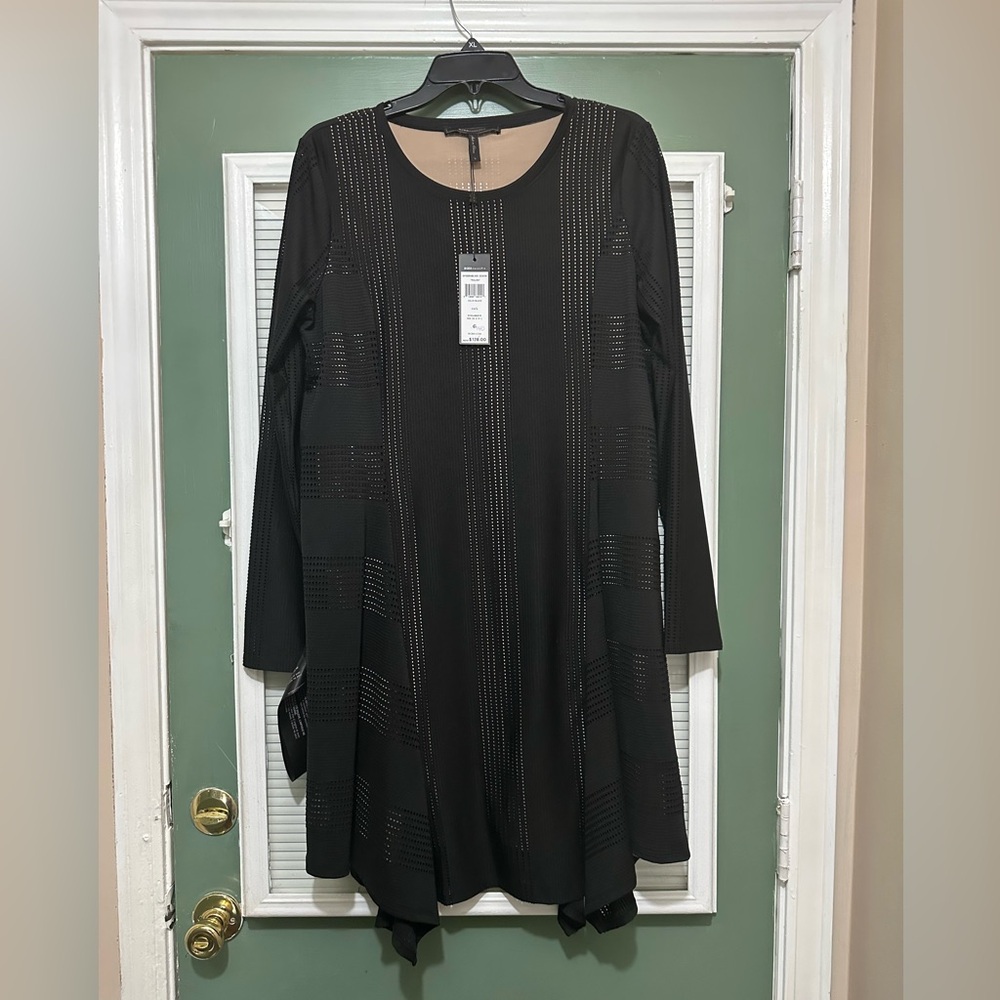 NWT BCBGMAXAZRIA Women's Malisa Stripe Mesh Dress - Picture 7 of 14
